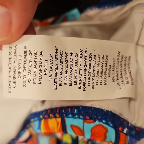 TRINA TURK Off-the-Shoulder Moroccan Paisley Print Bikini Top Dark Teal 10 NWOT - Picture 9 of 12